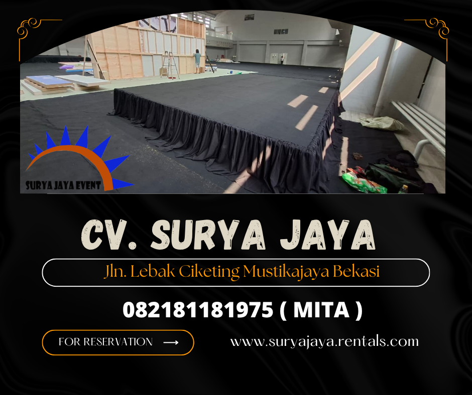 Sewa Panggung Karpet Dan Poni Hitam Jakarta