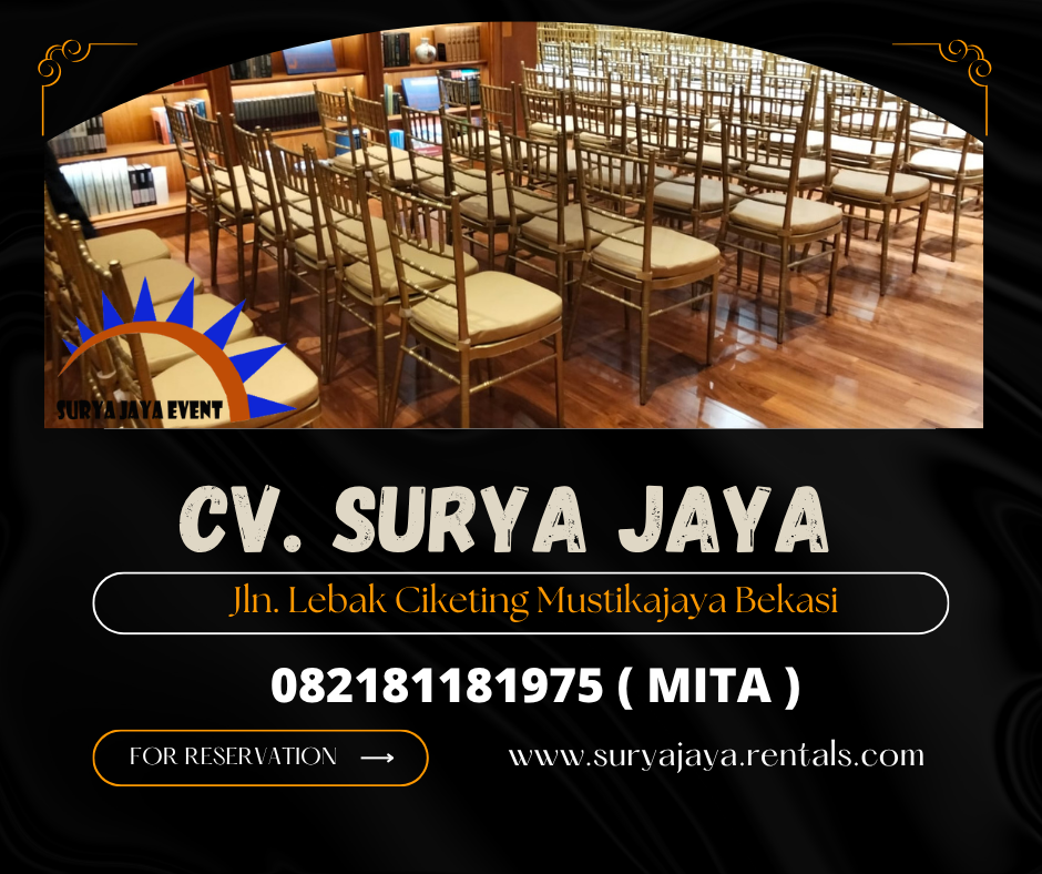Sewa Partisi,sewa Kursi Tiffany,Sewa Meja Jakarta