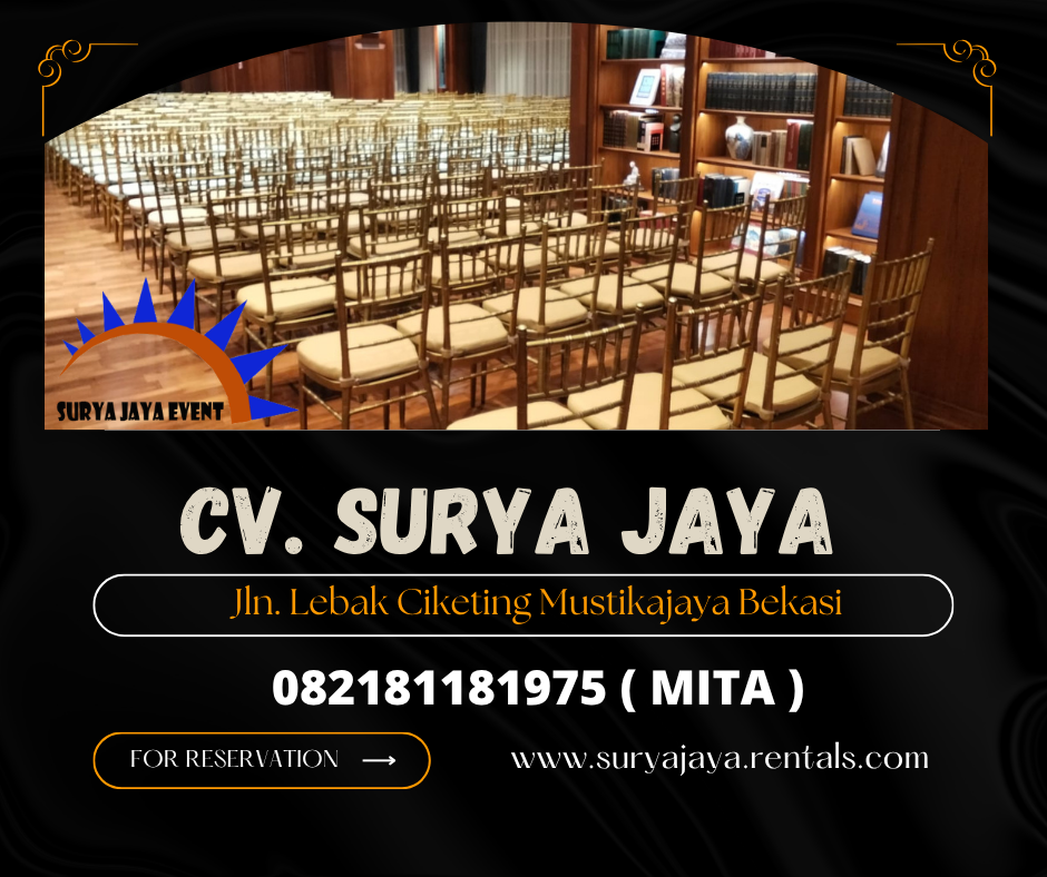 Sewa Partisi,sewa Kursi Tiffany,Sewa Meja Jakarta