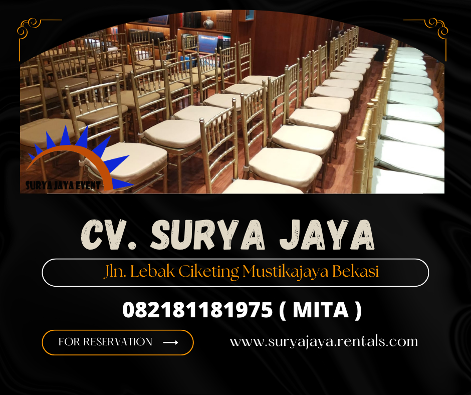Sewa Partisi,sewa Kursi Tiffany,Sewa Meja Jakarta