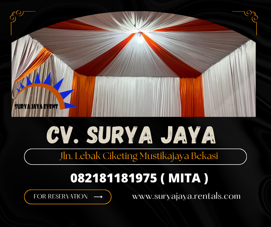 Sewa Tenda Serut,Tirai Dinding,Misty fan,Sofa Bogor