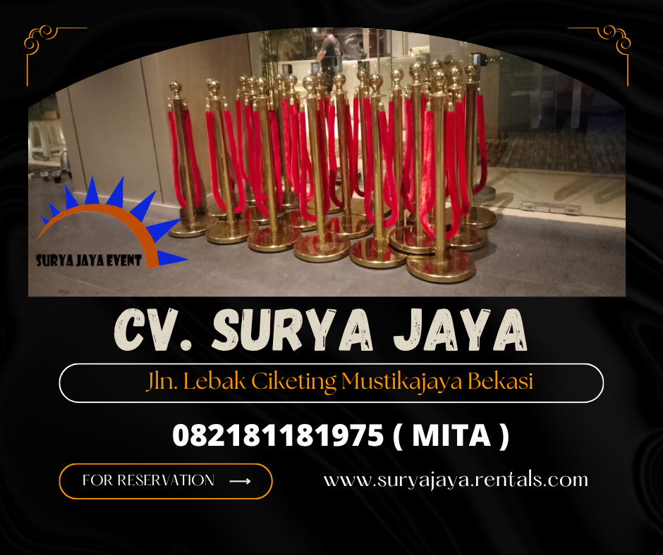 RENTAL TIANG ANTRIAN MERAH DI JAKARTA