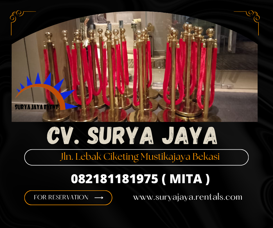 RENTAL TIANG ANTRIAN MERAH DI JAKARTA