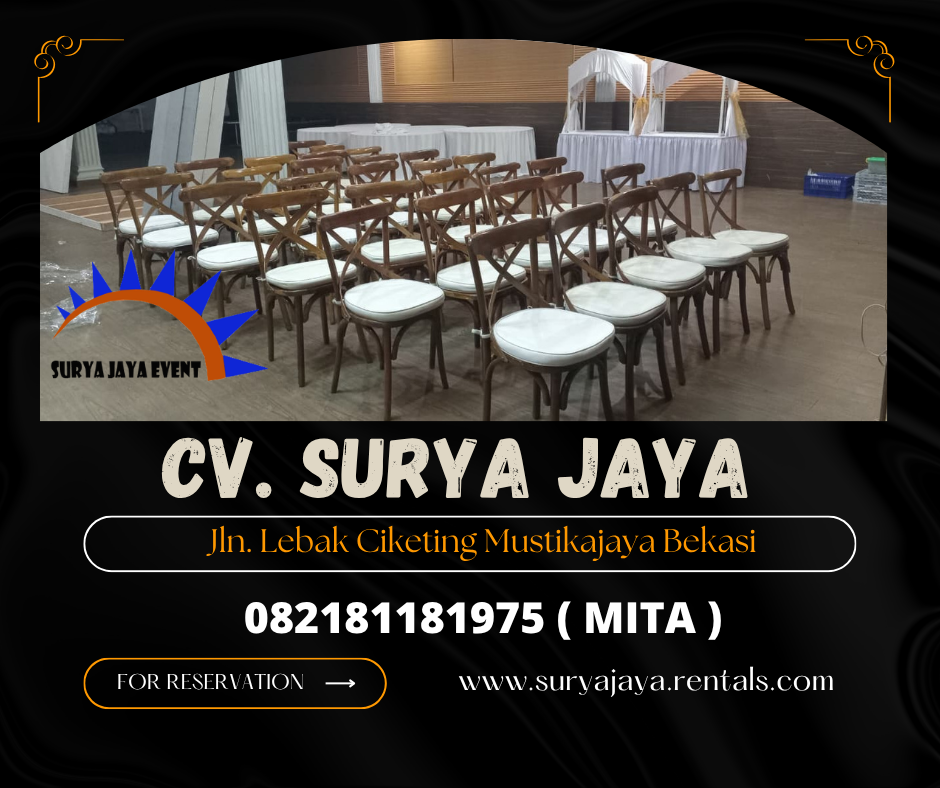 RENTAL KURSI CROSSBACK KAYU COKELAT JAKARTA