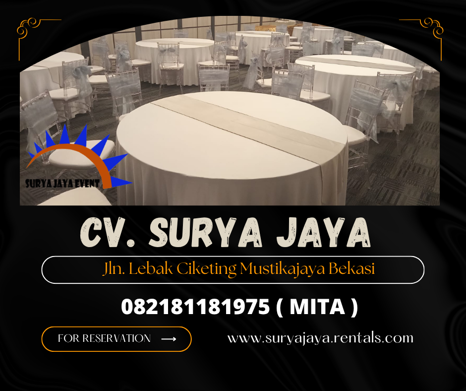 Rental Round table Tiffany Acrylic Chairs Jakarta