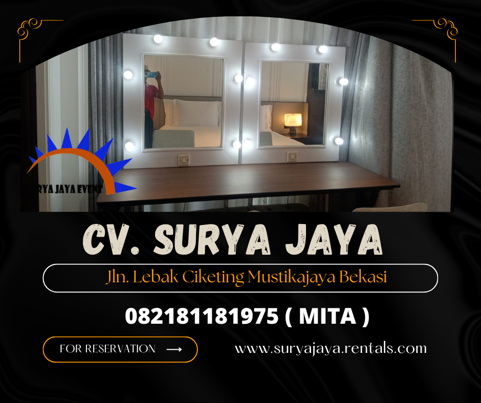 Sewa Meja Dan Kaca Rias Putih Jakarta