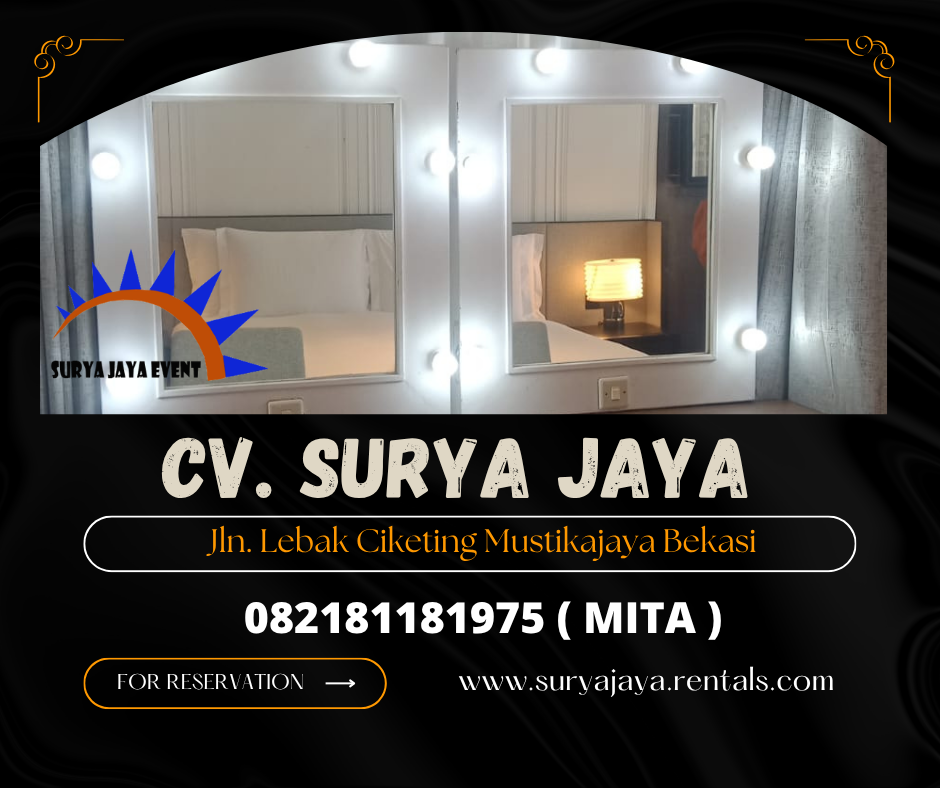 Sewa Meja Dan Kaca Rias Putih Jakarta