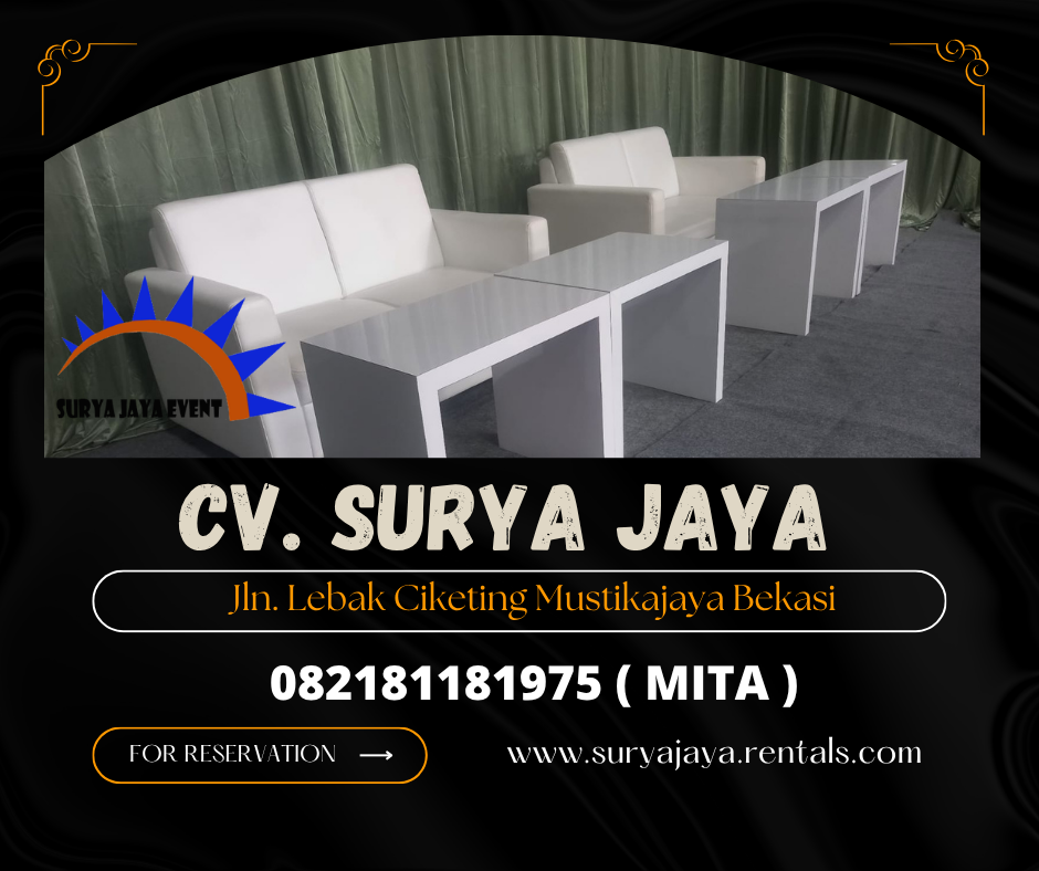 Sewa Sofa Dan Meja HPL Putih Jakarta