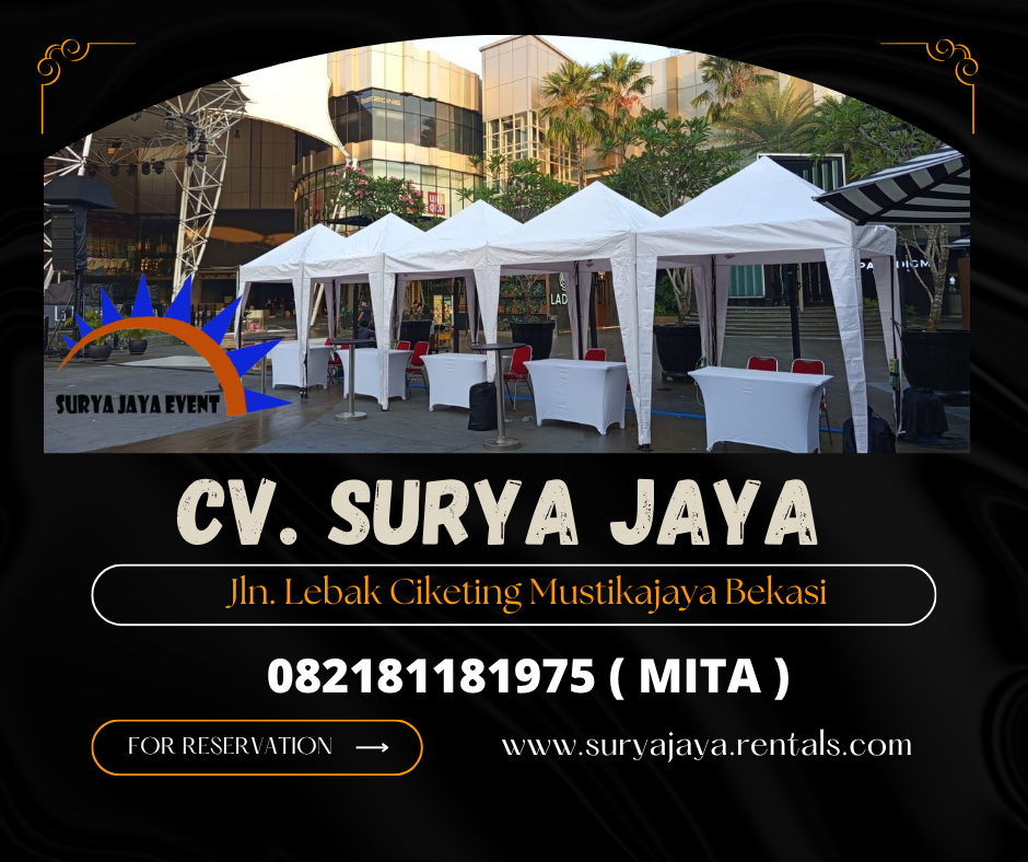 Sewa Tenda Sarnafil Kerucut Putih,Misty fan Jakarta