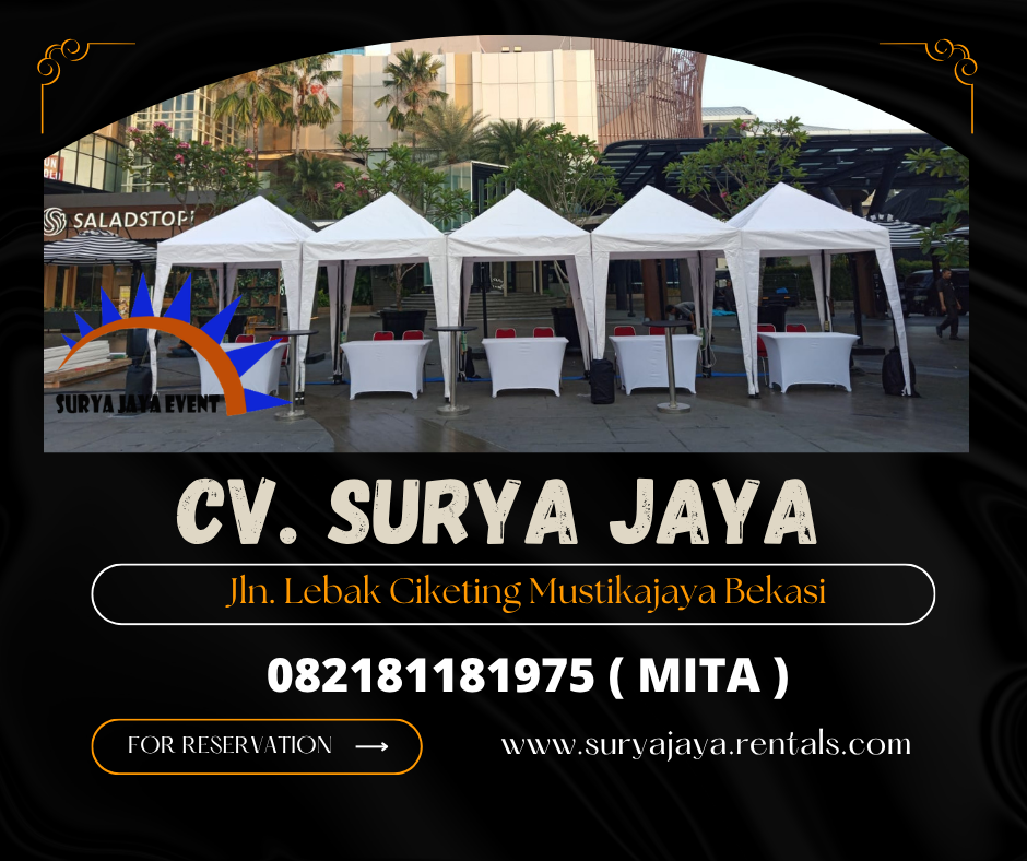 Sewa Tenda Sarnafil Kerucut Putih,Misty fan Jakarta