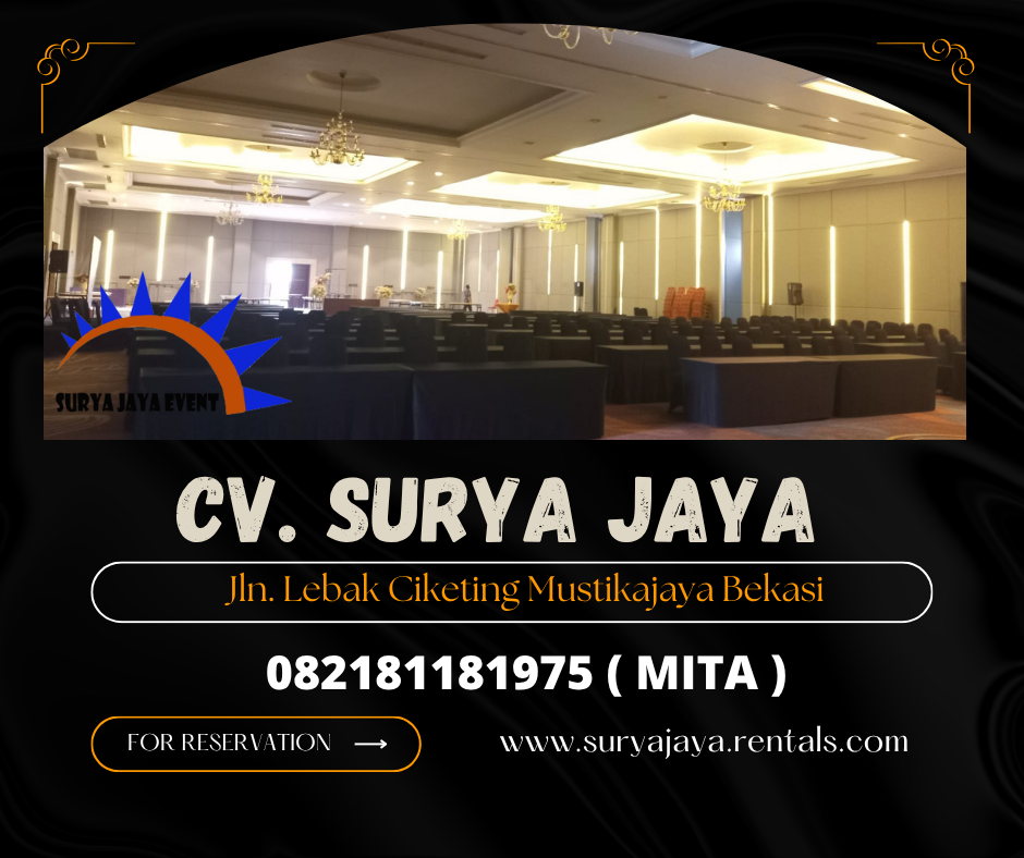 Sewa Meja IBM Cover Stretch Hitam Hotel Aston Cimone