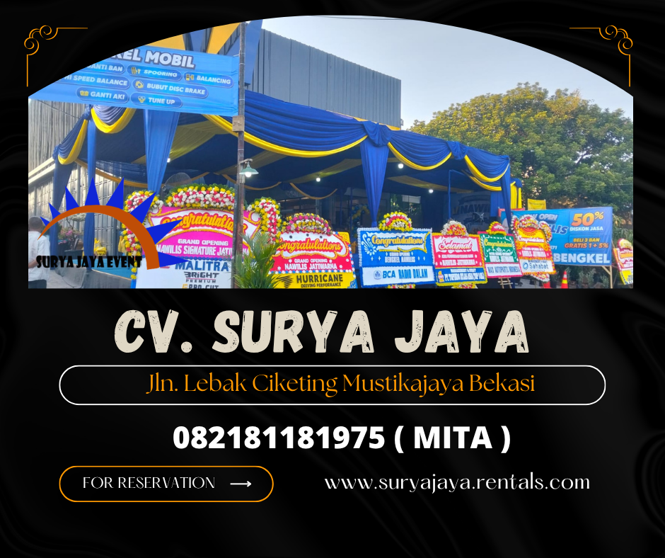 Sewa Tenda Dekorasi kain biru Bekasi