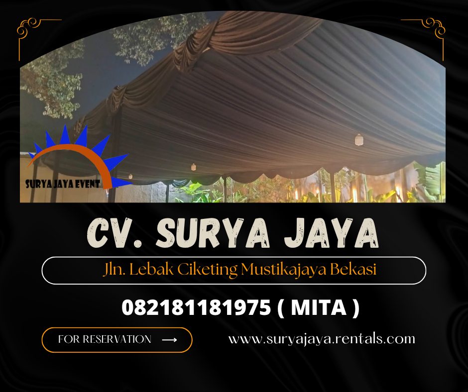 Sewa Tenda Serut Kain hitam Bogor