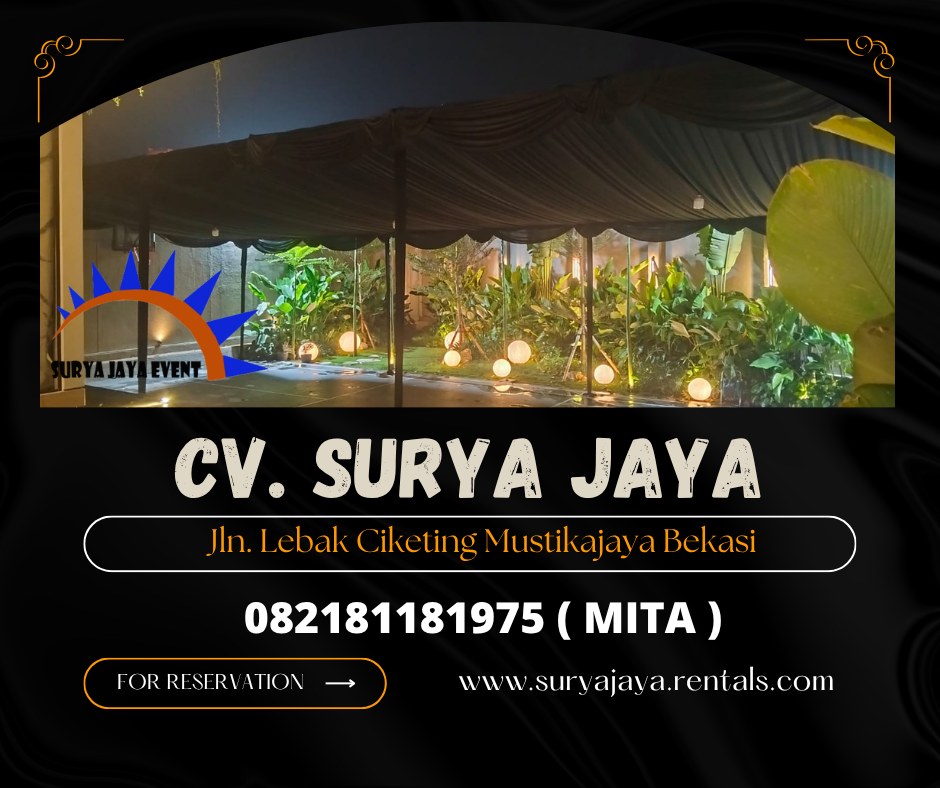 Sewa Tenda Serut Kain hitam Bogor