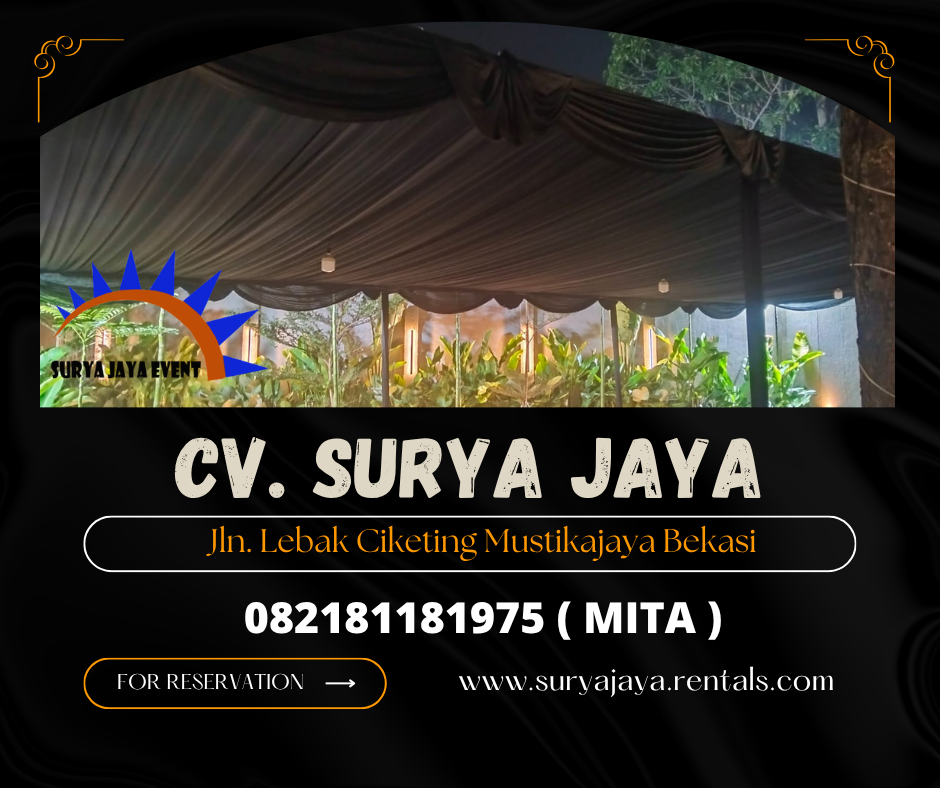 Sewa Tenda Serut Kain hitam Bogor