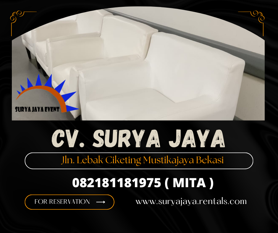 Rental Sofa Scandinavian Putih Single Karawang