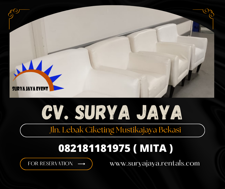 Rental Sofa Scandinavian Putih Single Karawang