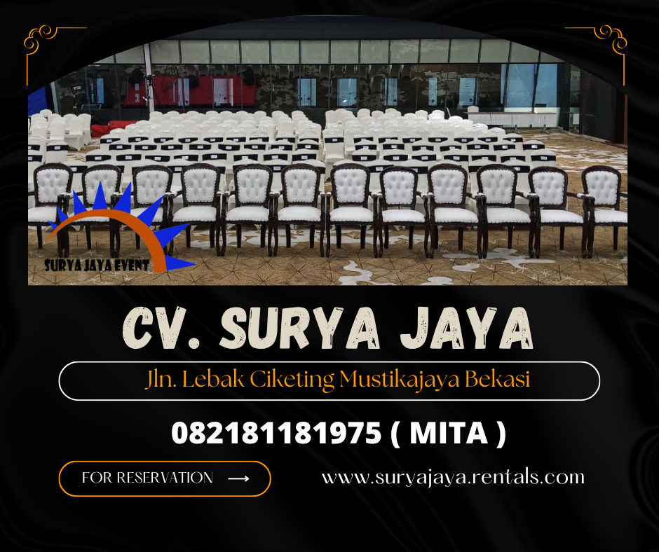Sewa Kursi VIP Kayu Atau Arm Chairs VIP Gedung Asean Blok M