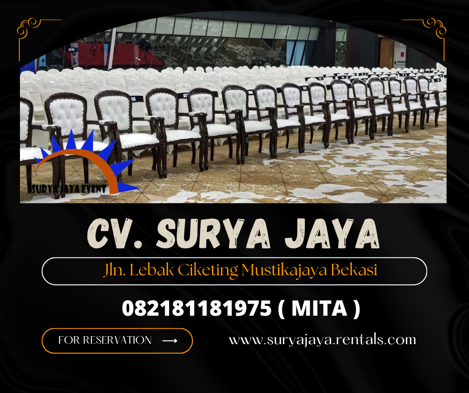 Sewa Kursi VIP Kayu Atau Arm Chairs VIP Gedung Asean Blok M