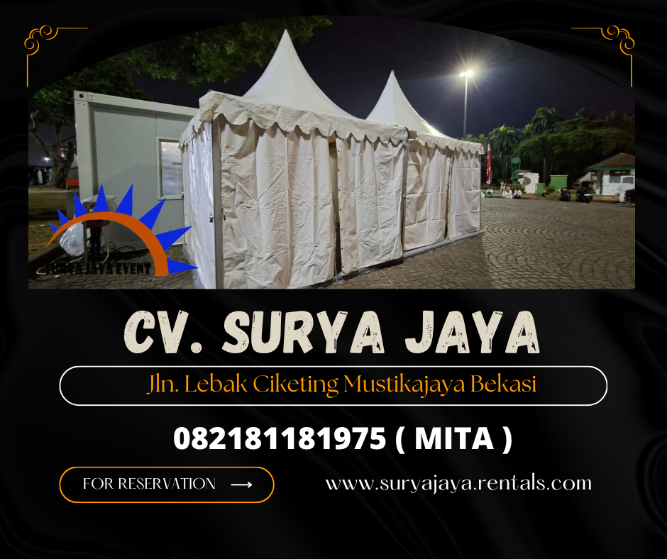 Rental Sarnafil Tent Atau Tenda Kerucut Putih Bogor