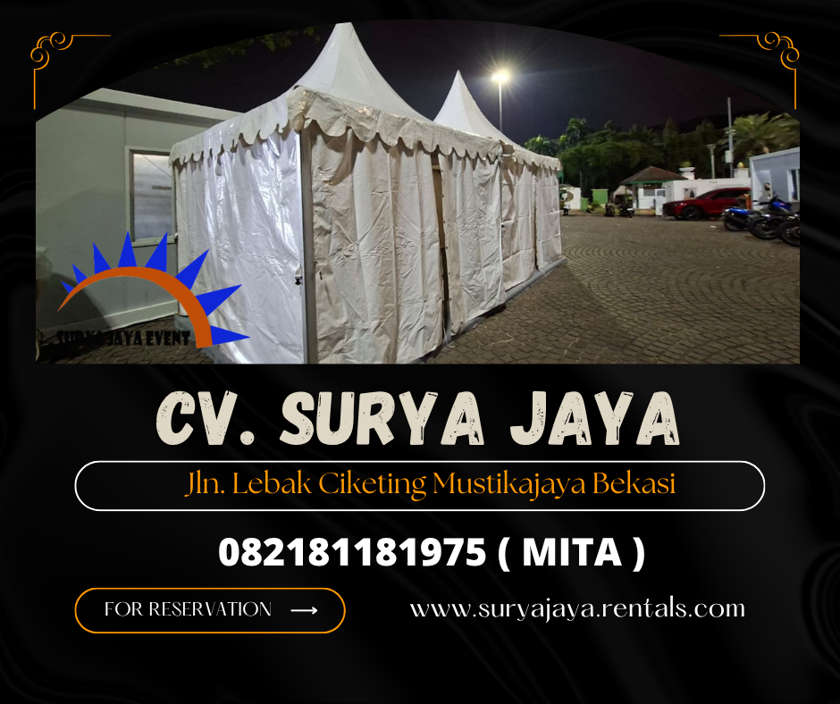 Rental Sarnafil Tent Atau Tenda Kerucut Putih Bogor
