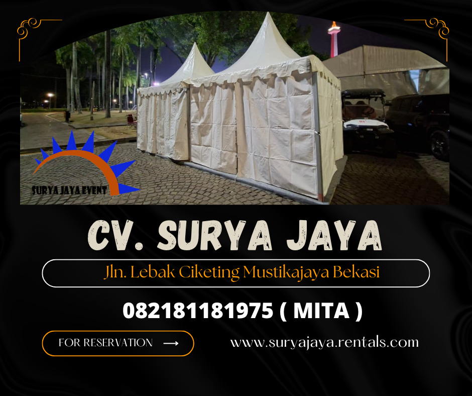 Rental Sarnafil Tent Atau Tenda Kerucut Putih Bogor