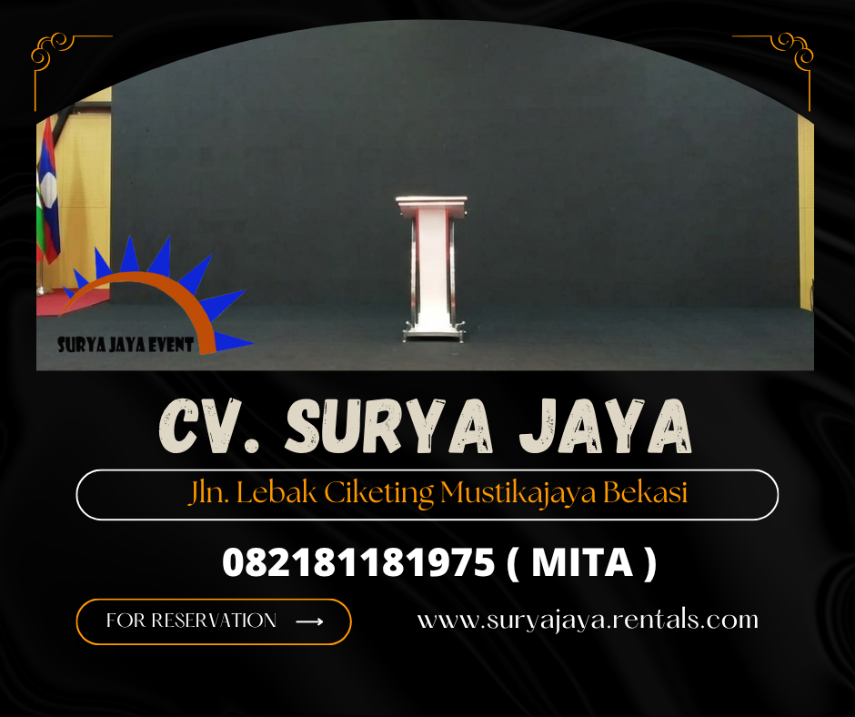 Rental Podium Stainless Putih Jakarta