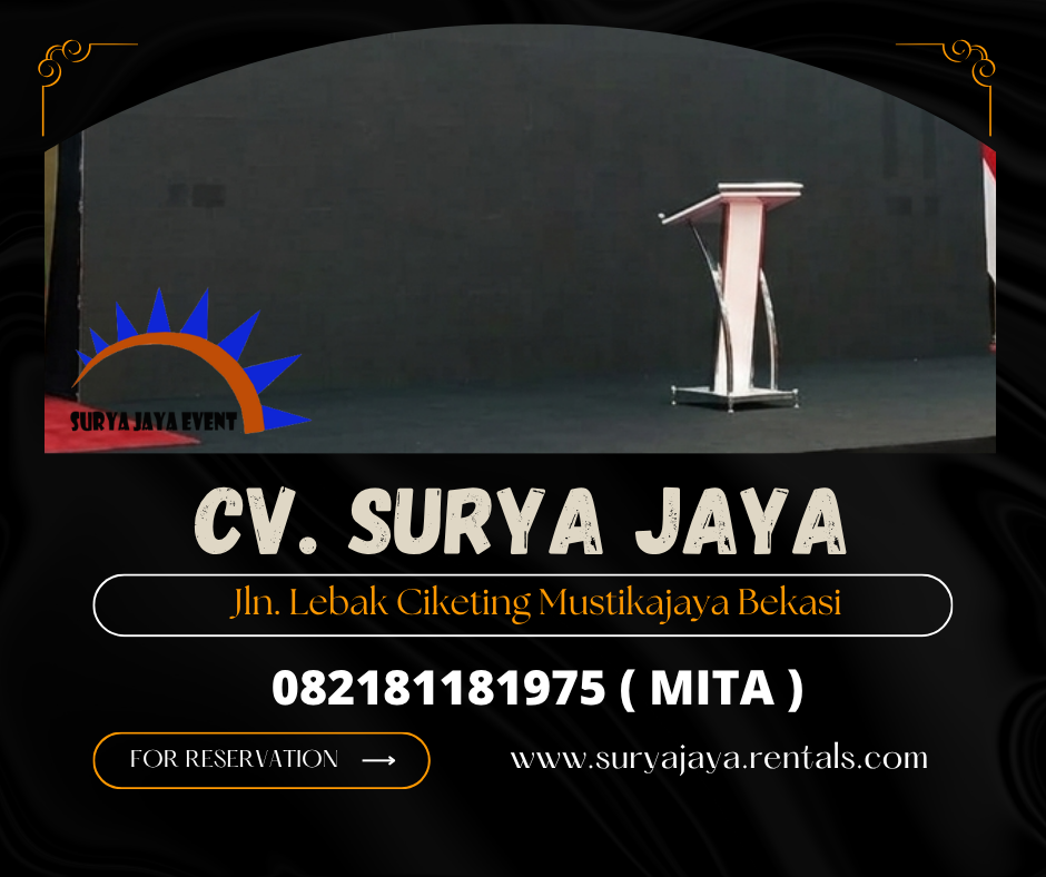Rental Podium Stainless Putih Jakarta