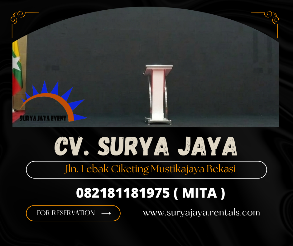 Rental Podium Stainless Putih Jakarta