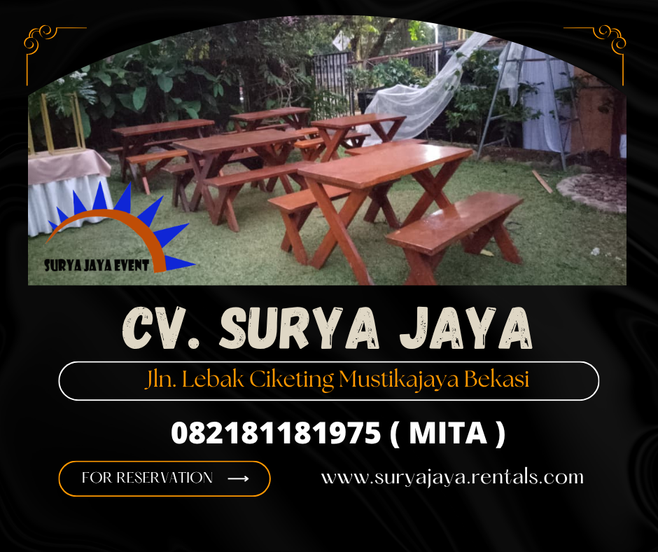 MENYEWAKAN KURSI DAN MEJA TAMAN KAYU AREA JAKARTA