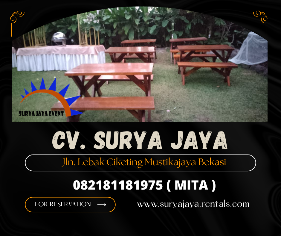 MENYEWAKAN KURSI DAN MEJA TAMAN KAYU AREA JAKARTA