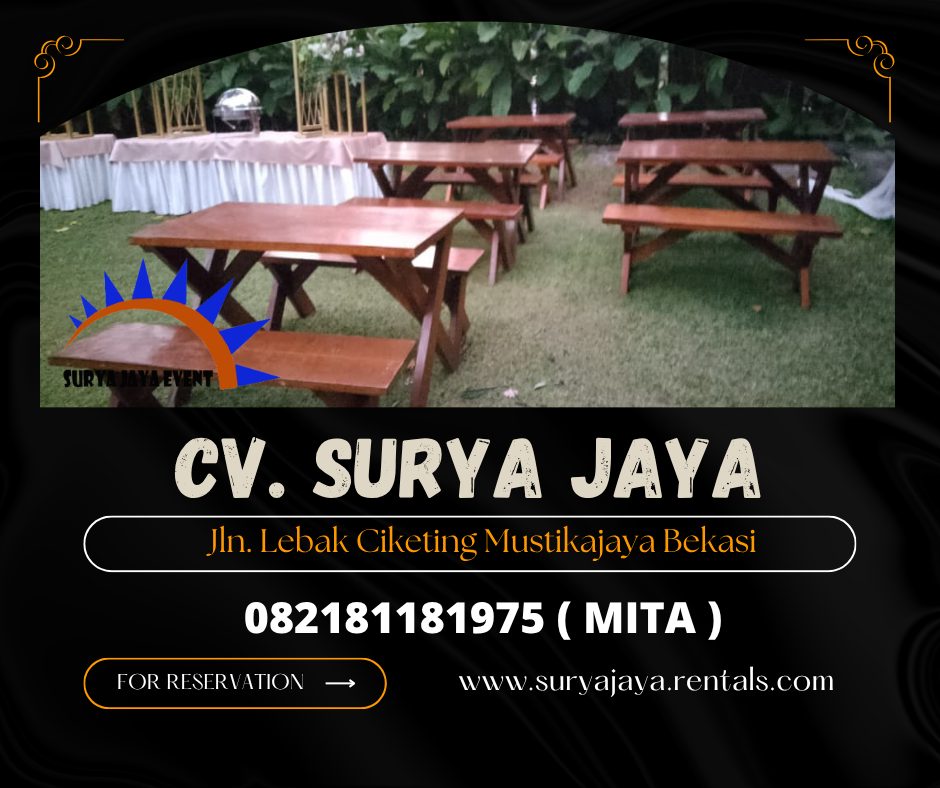 MENYEWAKAN KURSI DAN MEJA TAMAN KAYU AREA JAKARTA