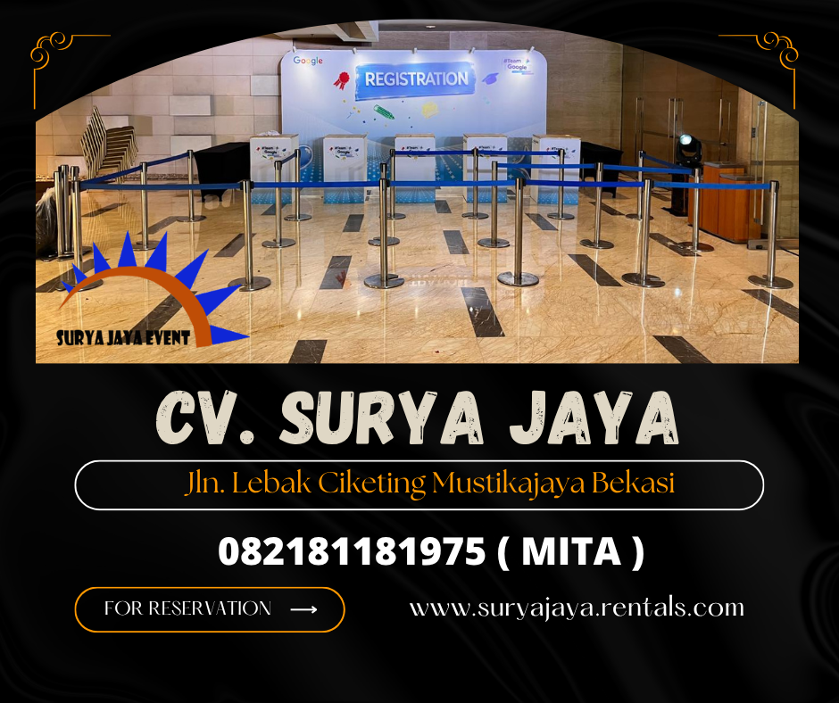 GUDANG SEWA TIANG ANTRIAN VIP AREA JAKARTA