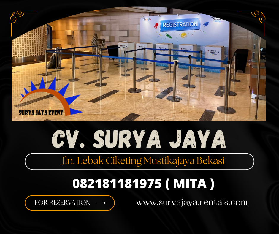 GUDANG SEWA TIANG ANTRIAN VIP AREA JAKARTA