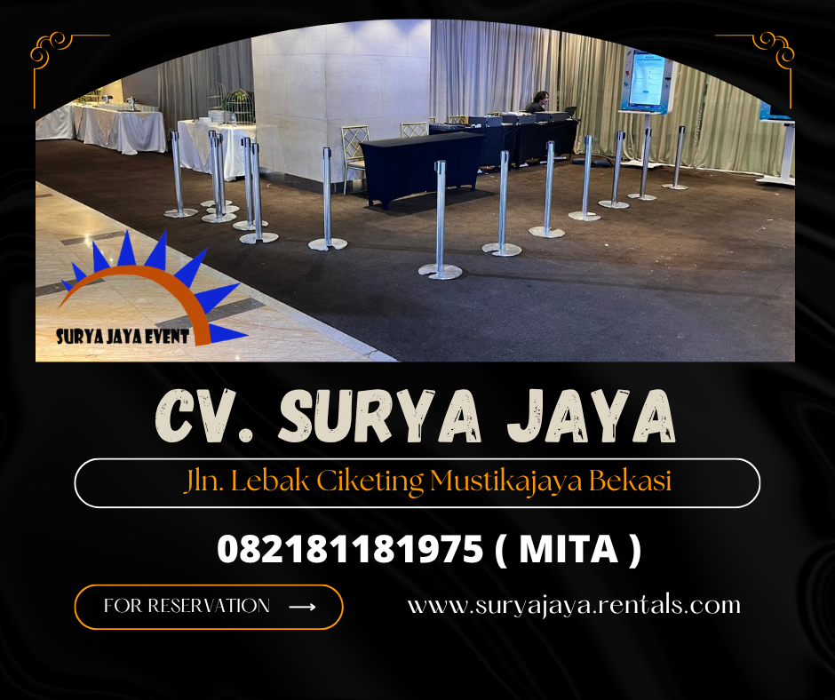 GUDANG SEWA TIANG ANTRIAN VIP AREA JAKARTA