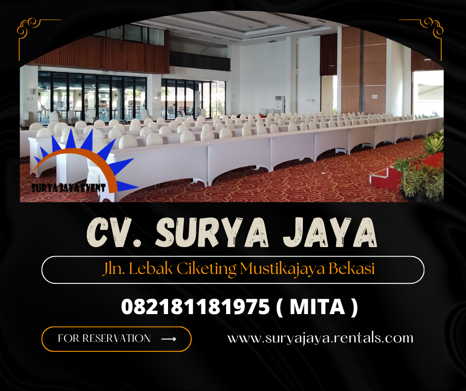 Sewa Meja IBM Taplak Ketat Putih Jakarta 082181181975