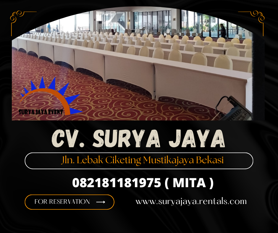 Sewa Meja IBM Taplak Ketat Putih Jakarta 082181181975