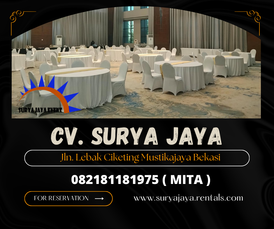 Sewa Kursi Susun,Meja Bulat Plus Cover Jakarta 082181181975