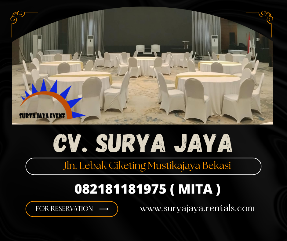 Sewa Kursi Susun,Meja Bulat Plus Cover Jakarta 082181181975