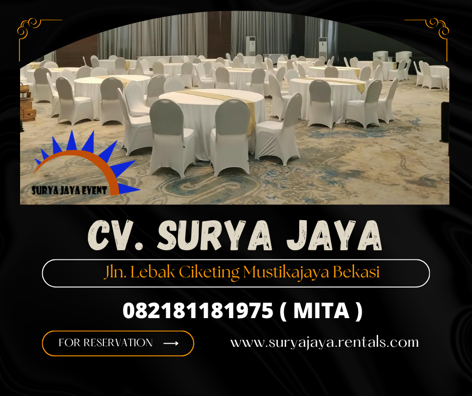Sewa Kursi Susun,Meja Bulat Plus Cover Jakarta 082181181975