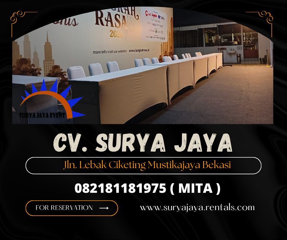 Sewa Meja Ibm Taplak Putih Ketat Jakarta (082181181975)