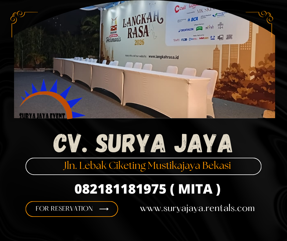 Sewa Meja Ibm Taplak Putih Ketat Jakarta (082181181975)
