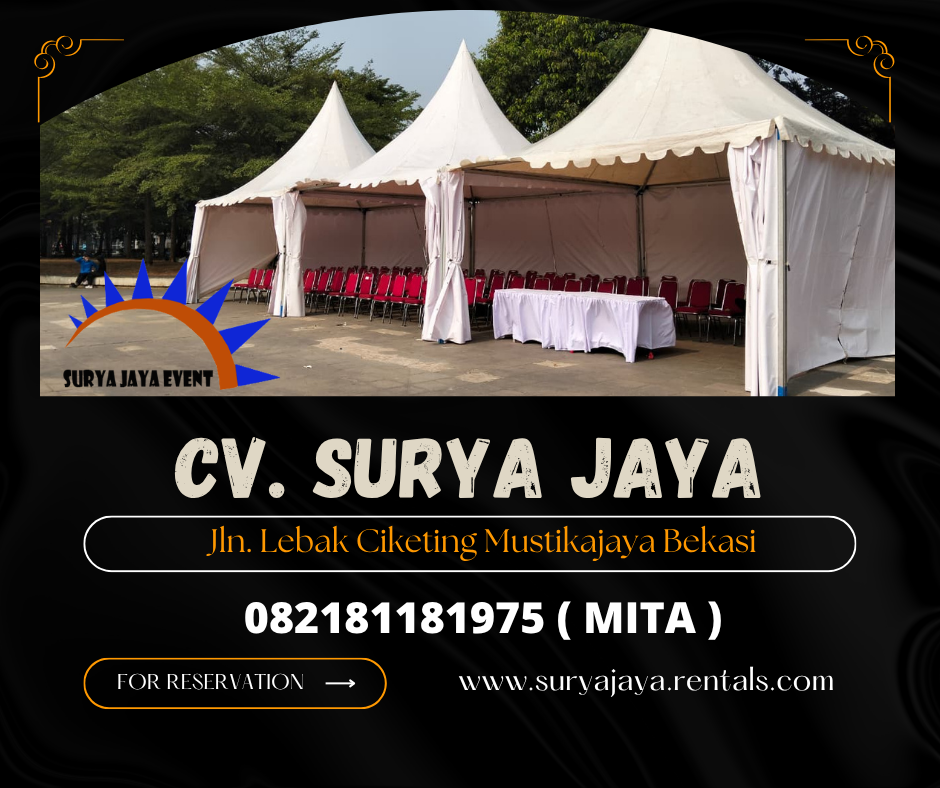Sewa Tenda sarnafil,Kursi polos,Meja Kotak Jakarta