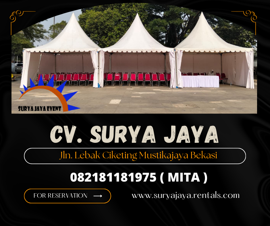 Sewa Tenda sarnafil,Kursi polos,Meja Kotak Jakarta
