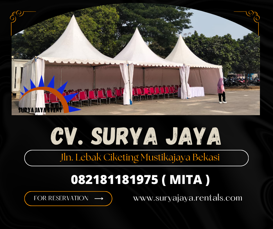 Sewa Tenda sarnafil,Kursi polos,Meja Kotak Jakarta