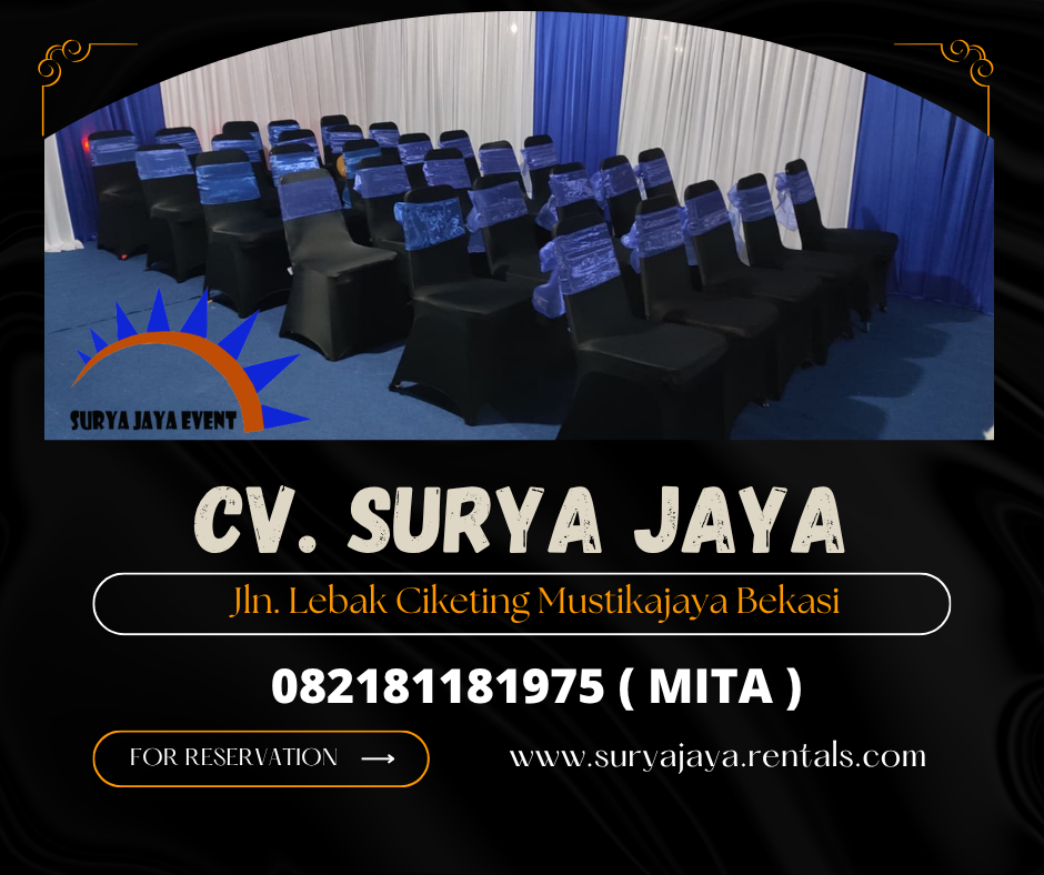 Sewa Kursi Susun Cover Hitam PIK2 (082181181975)