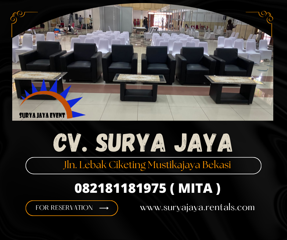 Sewa Sofa Single Hitam Cempaka Putih Jakpus (082181181975)