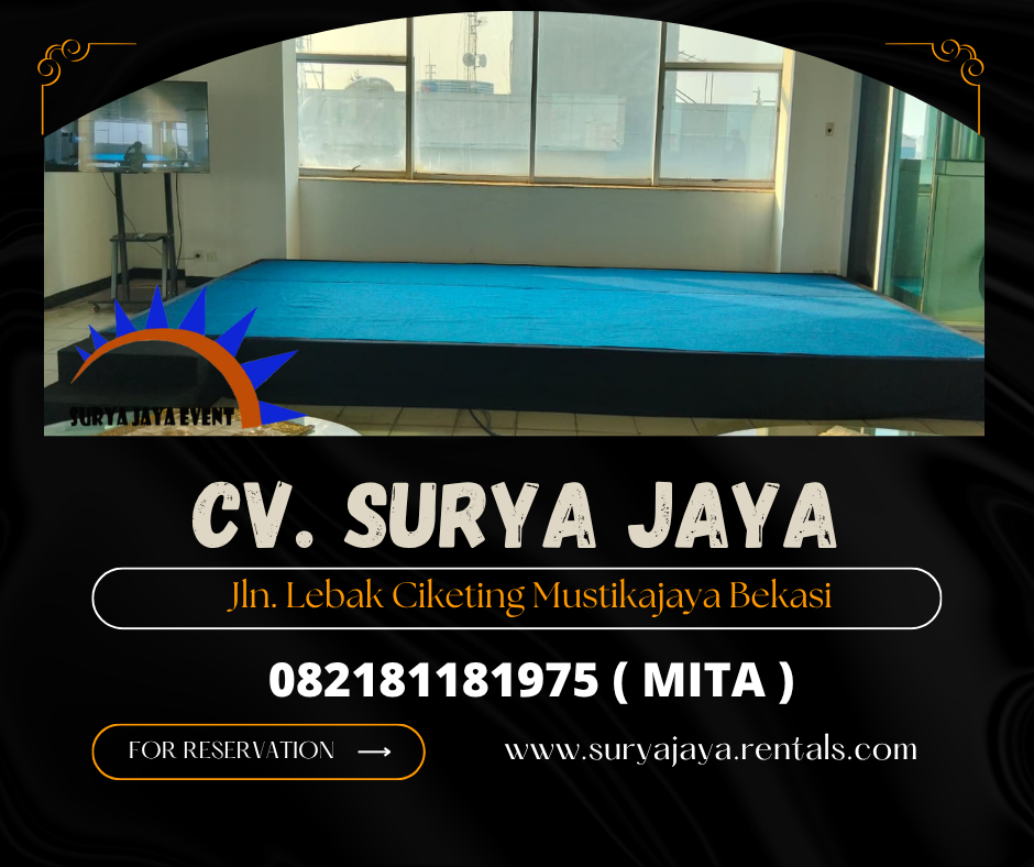 Sewa Panggung Poni Hitam Karpet Biru Depok (082181181975)