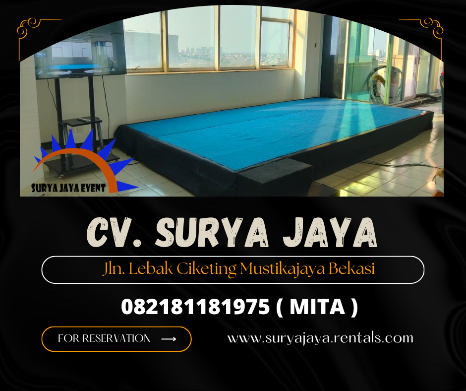 Sewa Panggung Poni Hitam Karpet Biru Depok (082181181975)