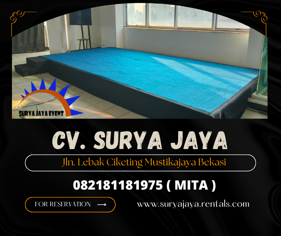 Sewa Panggung Poni Hitam Karpet Biru Depok (082181181975)